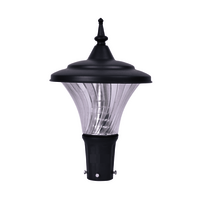 Led Gate Light Flower Cap2 - 10w (cw) - Color: Black