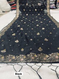 Black Banarasi Cotton Dupatta