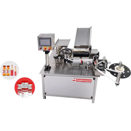 Silver Automatic Vial Sticker Labeling Machine