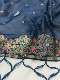 Navy Blue cotton dupatta