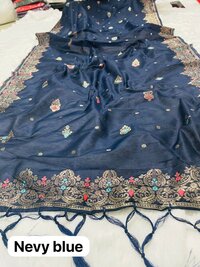 Navy Blue cotton dupatta