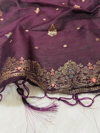 Purple cotton dupatta