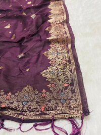 Purple cotton dupatta