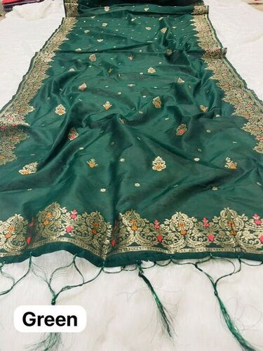 Green cotton dupatta