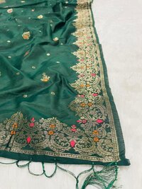 Green cotton dupatta