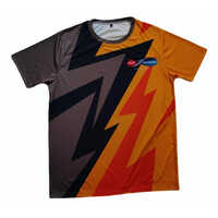 Multicolor Round Neck Polyester T Shirt