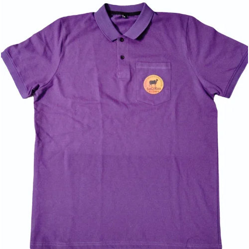 Purple Polycotton 230 Gsm Collar T-Shirt