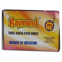 Raymond Pant Hooks - Steel Material, Silver Color | Plain Hook Design For Trouser And Pant Attachment, Box Of 100 Pcs.
