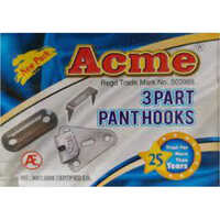 Acme Three Part Pant Hooks / Trouser Hook - Color: Silver