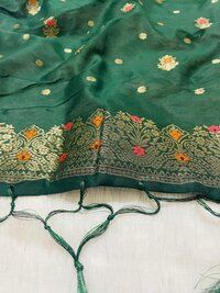 Green cotton Silk dupatta