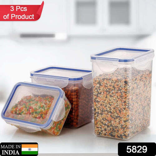 CLASSICS RECTANGULAR PLASTIC AIRTIGHT FOOD STORAGE CONTAINERS WITH LEAK PROOF LOCKING LID STORAGE CONTAINER