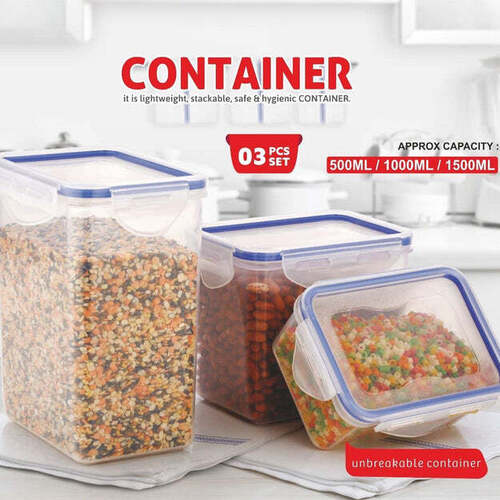 RECTANGLE ABS AIRTIGHT FOOD STORAGE CONTAINERS WITH LEAK PROOF LOCKING LID STORAGE CONTAINER