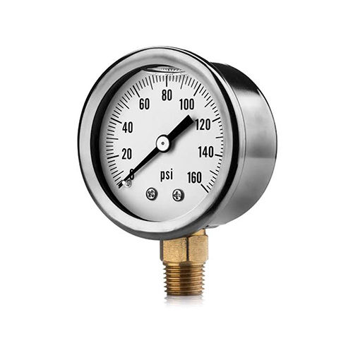 Silver Industrial Pressure Gauge