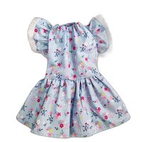 Blue Floral Dress - Cotton Material, Sizes Small To Xx-large | Charming Outfit For Cats And Dogs