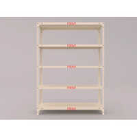 Slotted Angle Rack - Steel Material, Different Sizes Available | Painted Finish For Market And Supermarket Use