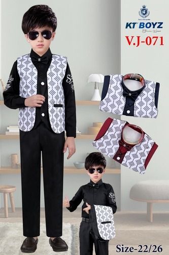 kids boys three piece baba suit vj-71