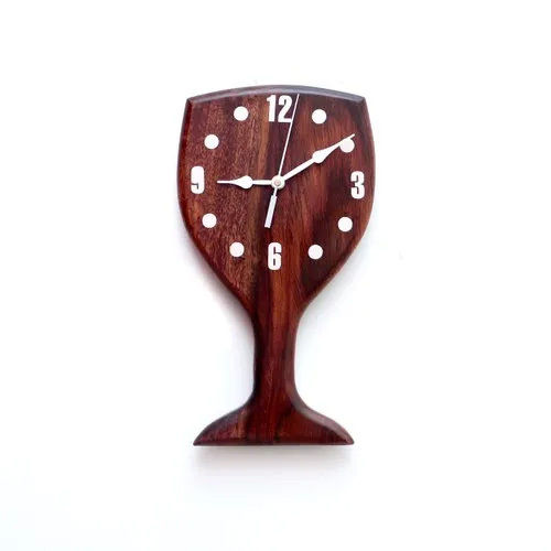 Brown Pure Wooden Wall Clock