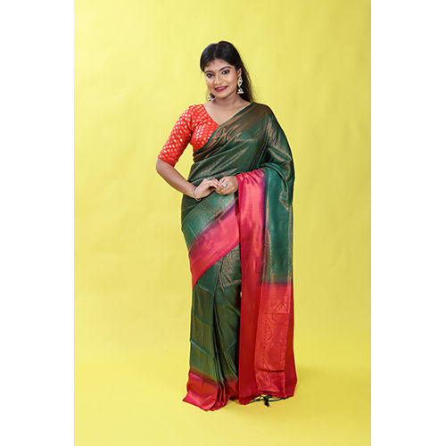 Casual Green Malbari Silk Saree