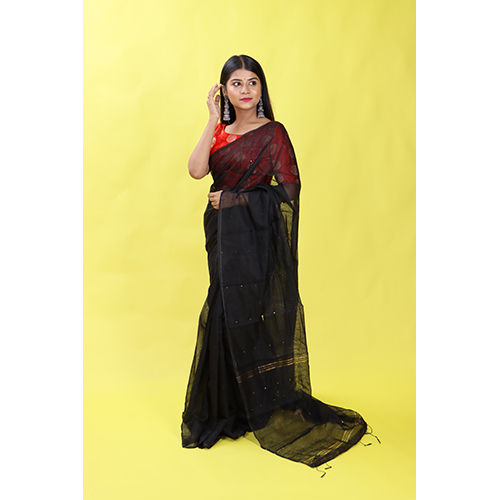 Casual Black Handloom Saree