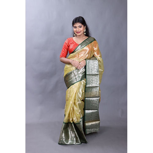 Multicolor Double Tone Organza Saree