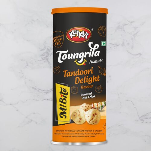 Foxnut Tandoori Delight - Makhana Snacks | Olive Oil No Maida No Added Sugar Roasted Low Cholesterol High in Protein & Fiber
