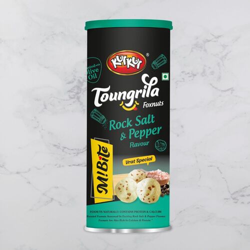 Foxnut Snacks - Rock Salt & Pepper Flavour | Calcium-Rich Protein-Packed Anti-Inflammatory Low Cholesterol No Added Sugar Roasted for Healthier Snacking