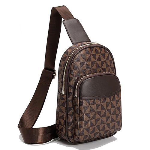 Leather Pattern Crossbody Bag