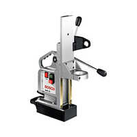 Gmb 32 Professional Magnetic Drill Stand - Steel, Manual Power Source, Silver-black | Precision Drilling, Adjustable Angles, Robust Stability