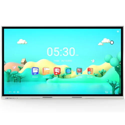 75 Inch Interactive Flat Panel - Metal and Plastic, 75 Inch Dimensions, Black Color | Interactive Touchscreen, Enhanced Connectivity, Ideal for Education