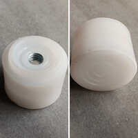 Metal Moulded Plastic Bush - Rigid Plastic Material, Custom Sizes Available, Glossy Finish In Classic White | Ideal For Industrial Applications