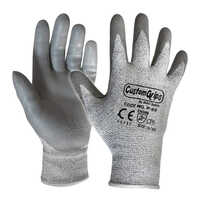 Pu Coated Hand Gloves - Pu Coated Fabric, Full Finger Style, Grey Color | Waterproof, Quick Dry Feature For Daily And Industrial Use