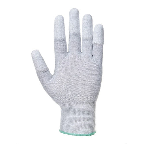 ESD PU Finger Tip Coated Hand Gloves