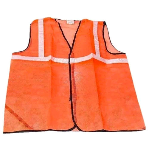 Orange Polyester Reflective Safety Jacket