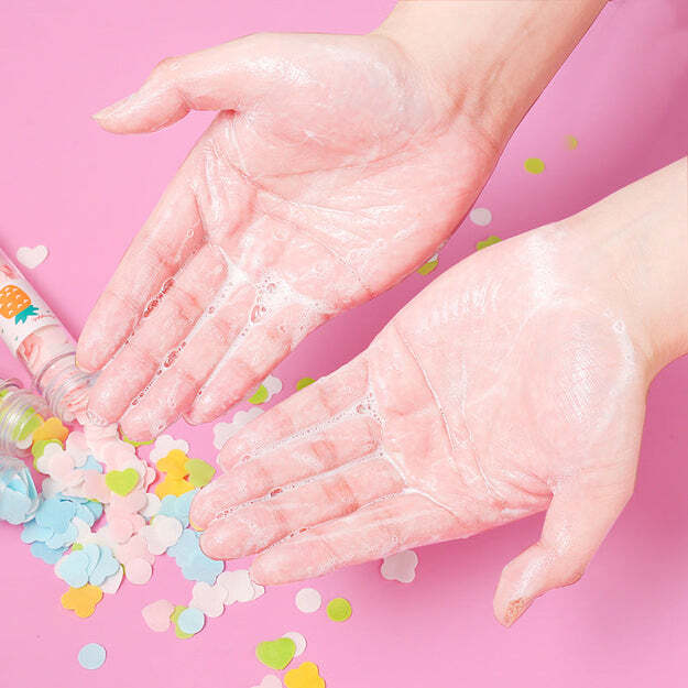 PORTABLE HAND WASHING BATH FLOWER SHAPE PAPER SOAP STRIPS IN TEST TUBE BOTTLE