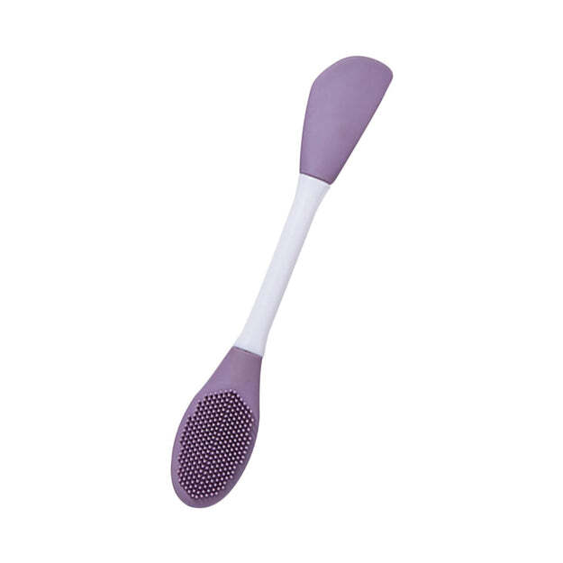 DOUBLE-HEADED SILICONE MASK BRUSH FACE CLEANSING AND APPLYING MUD MASK BEAUTY SALON SPECIAL BRUSH SMEAR TOOL FACIAL SCRUB SILICONE WASH SCRUBBER FACE TOOLS (1 PC)