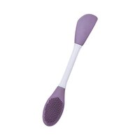 DOUBLE-HEADED SILICONE MASK BRUSH FACE CLEANSING AND APPLYING MUD MASK BEAUTY SALON SPECIAL BRUSH SMEAR TOOL FACIAL SCRUB SILICONE WASH SCRUBBER FACE TOOLS (1 PC)