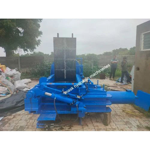 Blue Aluminium Scrap Baling Machine