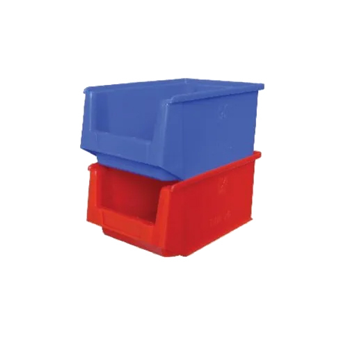 Plastic Storage Bins - Color: Blue & Red