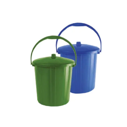 Blue/Green Green Plastic Dustbin