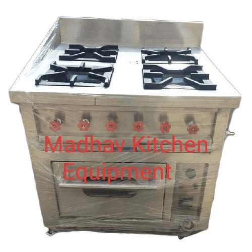 Four Burner Range - Color: Silver