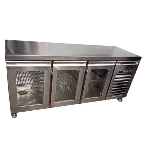 Stainless Steel Undercounter Refrigerator - 240 V Power | Silver Finish, Electrical Warranty Included