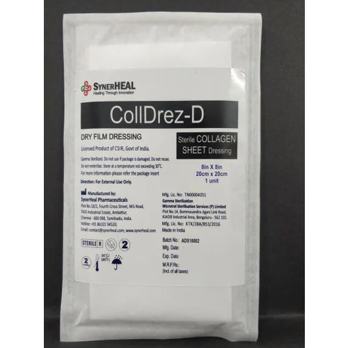 White 20 X 20 Cm Sterile Collagen Sheets