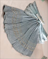Grey Colored Sequence Embroidery Work Georgette Lehenga Choli