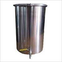 Stainless Steel Oil Drums With Tap - Color: Silver