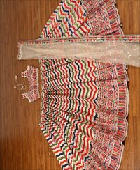 Multi Coloured Sequence and Mirror Work Designer Lehenga Choli