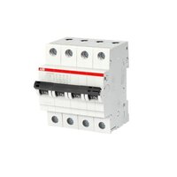 Abb Miniature Circuit Breaker - 4 Poles, C Tripping Characteristic, 25 A | Ip40 Enclosure, Energy Limiting Class 3, Toggle Actuator, 20000 Ac Cycle Endurance