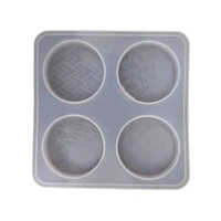 White Silicon Coaster With Stand Mold For Resin Art