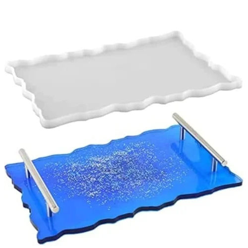 White 9X12 Inch Silicone Tray Mold For Resin Art