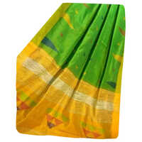 Cotton Silk Fabric Hand Weaving Jamdani Saree With Blouse
