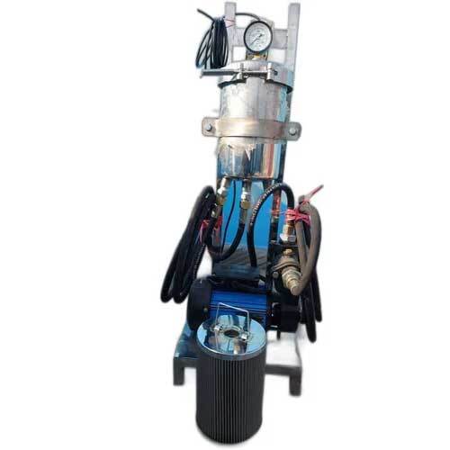 Blue/Black Hydraulic Oil Filtration Machine